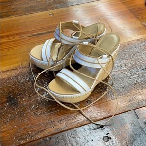 Stuart Weitzman woven wedges